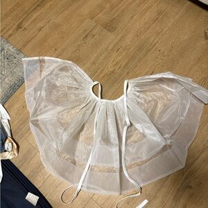 Sheer White Sheer Dress Poofer Waist Accessory